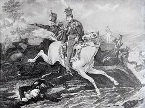 Muerte de Józef Poniatowski en la Batalla de Leipzig